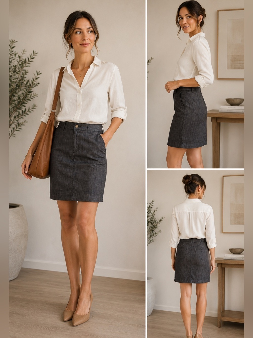 Dockers Lightweight Denim Skirt NWT 10